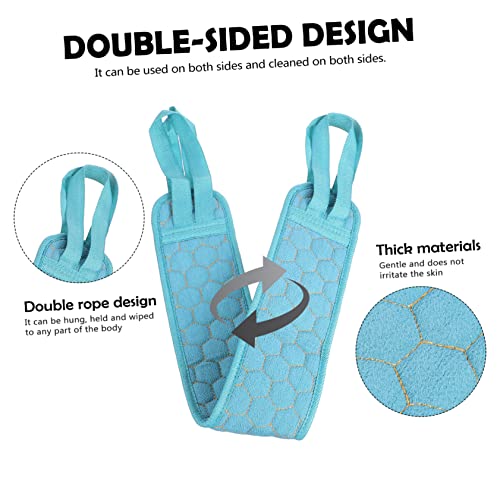 TOGEVAL 3 Stück Teiliges Badeset mit Langem Rücken Peeling Handtuch Stark mit Blütenball zur Haut zur Massage und Tiefenreinigung Schwer Erreichbarer Körperstellen von TOGEVAL