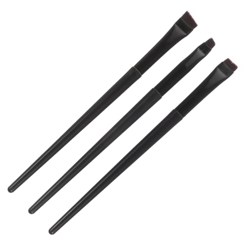TOGEVAL 3 Stück Teiliges Eyeliner Pinsel Dünner Dual Use Augenbrauen und Lidschattenpinsel Leicht Langlebig Präzise Konturierung für Make Up Unterwegs für Frauen von TOGEVAL