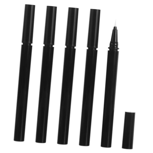 TOGEVAL 3 Stück Teiliges Eyeliner Stift Leere Tube mit Verschiedenen Pinselspitzen Leicht Befüllbar Auslaufsicher Langlebig für Flüssigen Eyeliner und Nagelöl von TOGEVAL