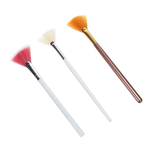 TOGEVAL 3 Stück Teiliges Make up Pinsel Fanpinsel Contouring Puder für Frauen Langlebig und Leicht zu Reinigen für Präzises Make up und Gesichtsbehandlungen von TOGEVAL