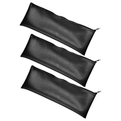 TOGEVAL 3 Stück Teiliges Mikrofon Aufbewahrungsset mit Reißverschluss Stoßfest aus Strapazierfähigem PU Leder Kabellose Mikrofon Taschen Handliche Organizer für Sicheren Schutz und von TOGEVAL