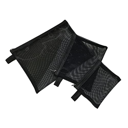 TOGEVAL 3 Stück Teiliges Transparentes Mesh Kosmetiktaschen Leichte Tragbare Make Up Organizer Beutel mit Reißverschluss Vielseitige Aufbewahrungstaschen für Reise Alltag und Handtasche von TOGEVAL