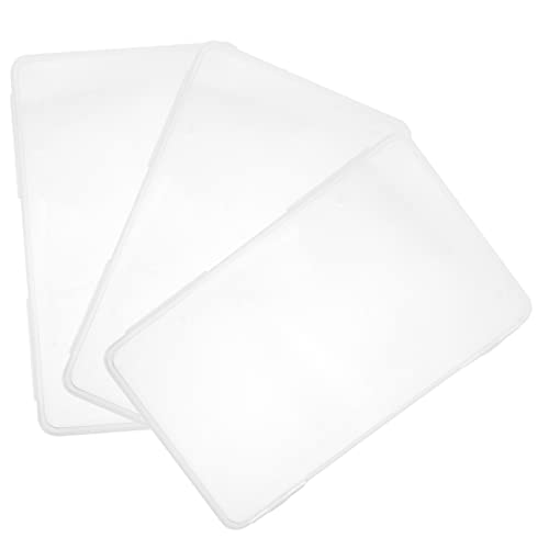 TOGEVAL 3 Stück Teiliges Visitenkartenetui Klare Aufbewahrungsbox für Karten Id und Kreditkartenhalter Tragbar mit Schnappverschluss für Büro und Reisen von TOGEVAL