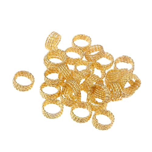 TOGEVAL 30 Stück Dreadlocks Haarschmuck Metall Haarspangen für Zöpfe Filigrane Ringe zur Haardekoration Flexibel und Langlebig für und Mädchen von TOGEVAL