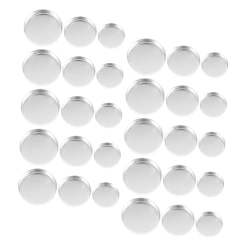 TOGEVAL 30 Stück Teiliges Runde Lidschatten Dosen aus Robustem Metall Nachfüllbare Kosmetikbehälter Kompakt und Leicht für Make up und Reisen von TOGEVAL