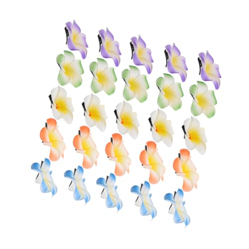 TOGEVAL 30stücke Künstliche Blumen Haarspangen Hawaiianische Frangipani Haarnadeln Für Frauen Tropische Blumen Haarschmuck Blumenspangen Für Hochzeit Party Strand von TOGEVAL