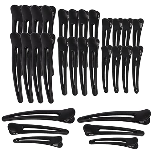 TOGEVAL 36 Stck Teiliges Schwarze Hohl Geformte Entenschnabel Haarklammern für Frauen Langlebige Robuste Haarspangen zum Stylen und Flechten Rutschfeste Haarschmuck Accessoires für von TOGEVAL