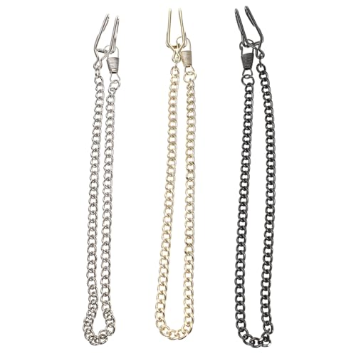 TOGEVAL 3stücke Teiliges Set Taschenuhr Ketten Dekorative Metallketten Silber Gold Und Wolfram Stilvolle Modeaccessoires Für Herren Praktisch Und Langlebig von TOGEVAL
