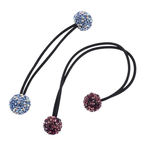 TOGEVAL 3stücke Strass Haarband Glitzernd Elastische Haargummis Damen Pferdeschwanzhalter Haar Scrunchies Für Kleid Party Festival von TOGEVAL