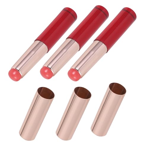 TOGEVAL 3Stücke Lippenpinsel aus Tragbarer Lippenstift und Lipgloss mit Runder Spitze für Präzises Make Up und Concealer Anwendung Damen von TOGEVAL