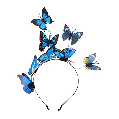 TOGEVAL Schmetterlings-stirnband Für Damen Dekoratives Haarband Schmetterlings-haarreif Tanzparty-requisit Modisches Stirnband Party-accessoire Foto-requisit Weihnachts-haarreif von TOGEVAL