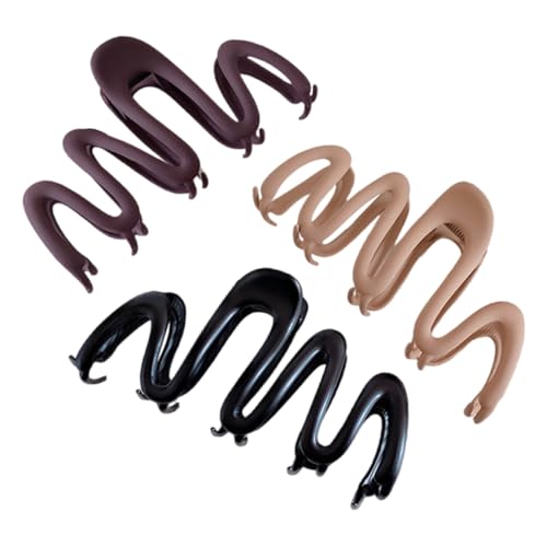 TOGEVAL 3stücke Große Haarklammern Für Frauen Mit Wellenstruktur Sicherer Halt Für Dickes Haar Dekorative Accessoires Für Dutt Oder Hochsteckfrisuren von TOGEVAL