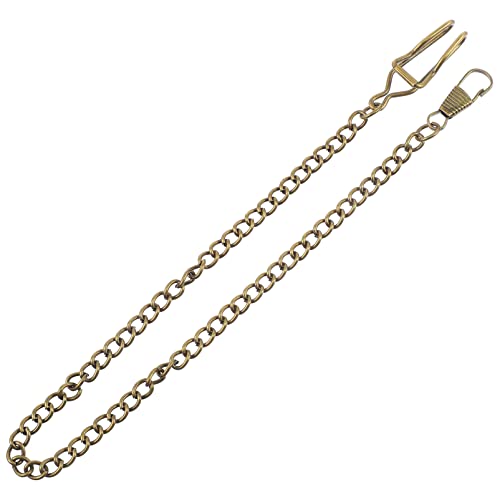 TOGEVAL 3stücke Taschenuhr Ketten Vintage Clip Pocket Watch Chains Antikbronze Installieren Langlebig Für Und Damen Kleidung von TOGEVAL