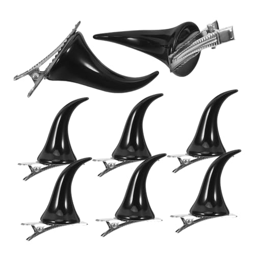 TOGEVAL 4 Paare Gothik Teufelshörner Haarspangen aus Leichtem Harz Langlebige Halloween Haarclips für Damen Kreativer Kopfschmuck für Kostüm und Maskerade Partys TOGEVAL 4 Paare Gothik Teufelshörner Haarspangen aus Leichtem Harz Langlebige Halloween Haarclips für Damen Kreativer Kopfschmuck für Kostüm und Maskerade Partys von TOGEVAL