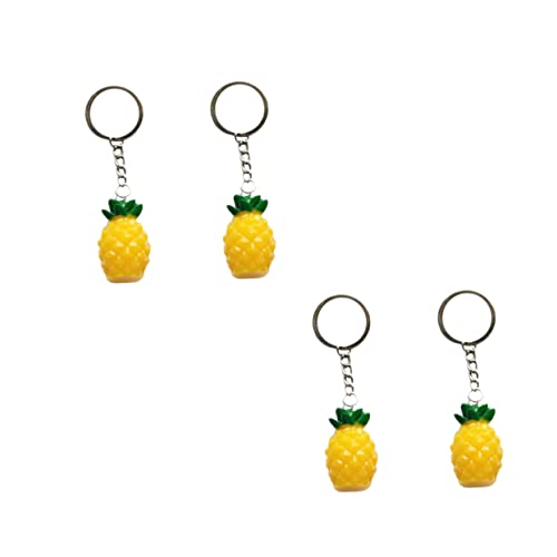 TOGEVAL 4stücke Ananas Schlüsselanhänger Ornament Kreative Dekoration Für Taschen Und Für Weihnachten Geburtstage Und Besondere Anlässe von TOGEVAL