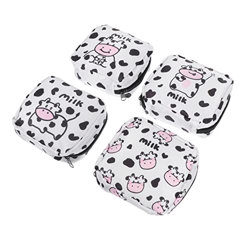 TOGEVAL 4 Stück Damenbinden Aufbewahrungstasche Großes Fassungsvermögen Reise Kosmetiktasche Netz Organizer Gesteppte Blumen Make Up Tasche Reise Kulturbeutel Mini Beutel Tasche von TOGEVAL