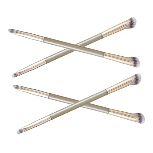 TOGEVAL 4 Stück Doppelkopf Make Up Pinsel Vielseitiger Concealer und Highlighter Pinsel mit Weichen Borsten für Präzises Auftragen im Gesicht Make Up Werkzeug für Frauen und Profis von TOGEVAL