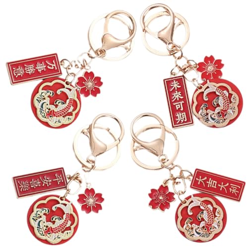 TOGEVAL 4stücke Chinesischer Schlüsselanhänger Hängend Dekorativ Chinesischer Auto Schlüsselanhänger Hängend Ornament Anhänger von TOGEVAL
