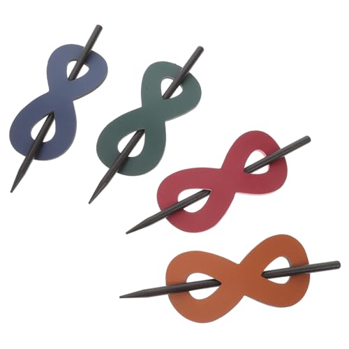 TOGEVAL 4stücke Teiliges Leder Haarschmuck Haarspangen Haarnadeln Für Duttfrisuren Geeignet Für Verschiedene Haartypen Langlebig Und Elegant Für Hochzeiten Und Besondere Anlässe von TOGEVAL