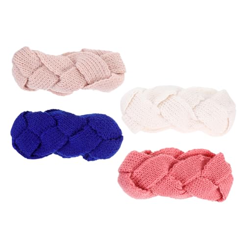 TOGEVAL 4stücke Stirnband Für Damen Winter Gehäkelt Haarband Ohrwärmer Kuschelig Outfit Laufen Wandern Einkaufen von TOGEVAL