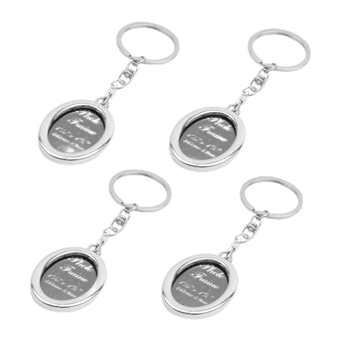 TOGEVAL Metall Schlüsselanhänger Oval Foto Schlüsselanhänger Medaillon Schmuck Schlüsselbehänge Für Schlüsselanhänger Dekorative von TOGEVAL