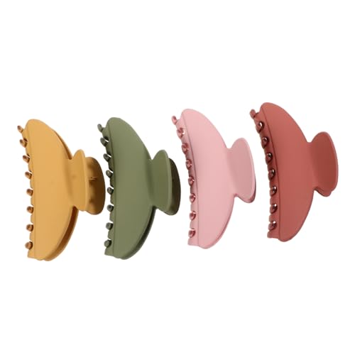 TOGEVAL 4 Stück Teiliges Acryl Haarklammer Große Bunte Haarklammern Damen Rutschfeste Haarklammern für Dickes Haar Modischer Haarschmuck Frauen Zufällige Farbe Zufällige Farbe von TOGEVAL
