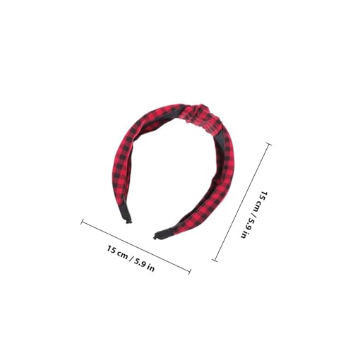 TOGEVAL 4 Stück Teiliges Damen Haarband Breiter Geknoteter in Edlem Rot Leichter und Bequemer Haarschmuck für Alltag Sport und Festliche Anlässe Schützend und Modisch von TOGEVAL