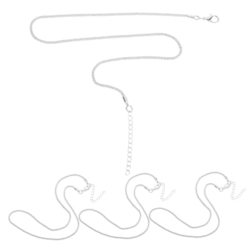 TOGEVAL 4stücke Metall Schlüsselbein Halskette Für Damen Dünne Gliederkette Mit Glänzendem Glitzerschmuck Party Und Abschlussball-schmuck Robustes Und Hautfreundliches Design von TOGEVAL