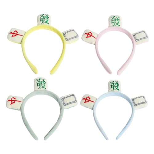 TOGEVAL 4 Stück Teiliges Haarreifen Vielseitiges Dekoratives Kopfband für Damen Niedliches Stirnband als Foto Requisite und Party Accessoire Bequemes Modisches Haarband Zufällige Farbe von TOGEVAL