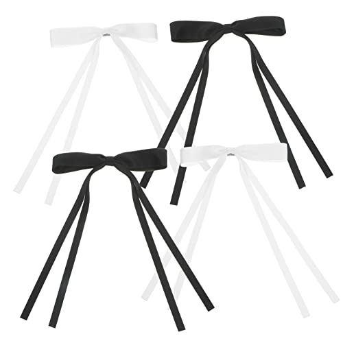 TOGEVAL 4 Stück Teiliges Haarschleifen Clips für Damen Große Schleifen Haarspangen aus Zwei Lagen Spitze als Haaraccessoires für Teenager und von TOGEVAL