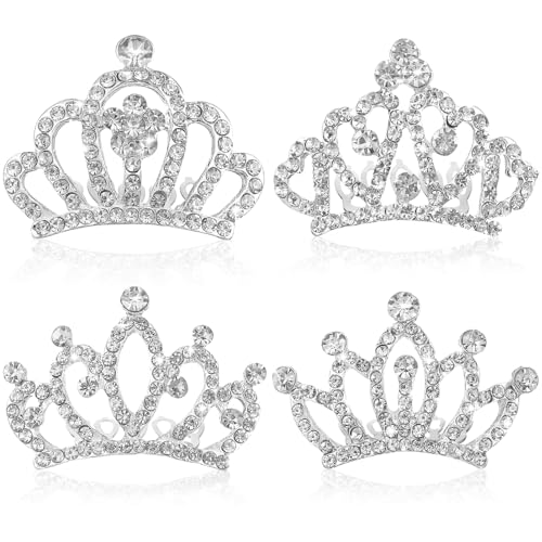 TOGEVAL 4 Stück Teiliges Krone Tiara Haarreif mit Strass für Geburtstagsfeiern und Auftritte Glänzendes Haarschmuck für Mädchen für Schule und Partys TOGEVAL 4 Stück Teiliges Krone Tiara Haarreif mit Strass für Geburtstagsfeiern und Auftritte Glänzendes Haarschmuck für Mädchen für Schule und Partys von TOGEVAL