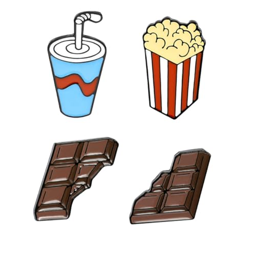 TOGEVAL 4 Stück Teiliges Mini Brooch Pins aus Legierung Anstecker für Kleidung und Accessoires Kreative DIY Badge Broschen Schmucknadeln für Jacken Taschen Schals von TOGEVAL