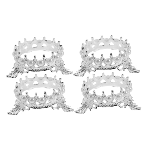 TOGEVAL 4 Stück Teiliges Nagelkunst Stifthalter mit Zierdesign und Perlenverzierung Vielseitiger und Stabiler Nagelpinsel-organizer für Maniküre Make-up-pinsel Platzsparend für Salon und von TOGEVAL