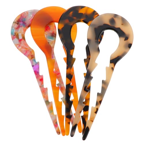 TOGEVAL 4 Stück Teiliges U Förmiges Haarschmuck aus Acetatfreiem Material Rutschfeste Haarspangen für Frauen Vielseitig Einsetzbar für Alltag Hochzeit Büro und Besondere Anlässe Schonend von TOGEVAL