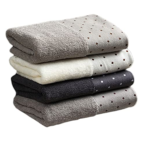 TOGEVAL 4 Stück Teiliges Weiche Baumwoll Gesichtstücher Saugfähige Badetücher Hautfreundlich Schnell Trocknend für Badezimmer Küchenhandtücher in Verschiedenen Farben Zufällige Farbe von TOGEVAL