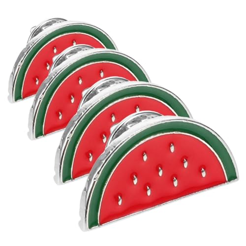 TOGEVAL 4stücke Wassermelonen Broschennadel Schmucknadeln Für Kleidung Taschen Metallperlenaufnäher Sommermode Accessoires Für Frauen von TOGEVAL