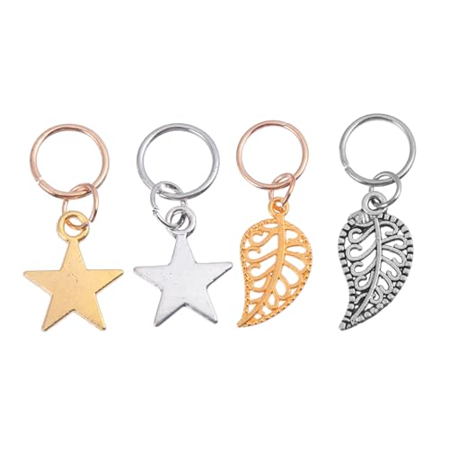 TOGEVAL 40 Stück Teiliges Haarschmuck Dreadlock Ringen und Anhängern Langlebige Stilvolle Haarschmuck Ringe für Zöpfe und Haarverlängerungen Vielseitige Schmuckanhänger zum Basteln und von TOGEVAL