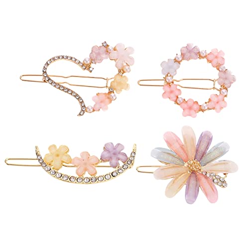 TOGEVAL 4stücke Blumen Haarspangen Haarnadeln Für Mädchen Frauen Dekorative Haarclips Für Alltag Party Karneval von TOGEVAL