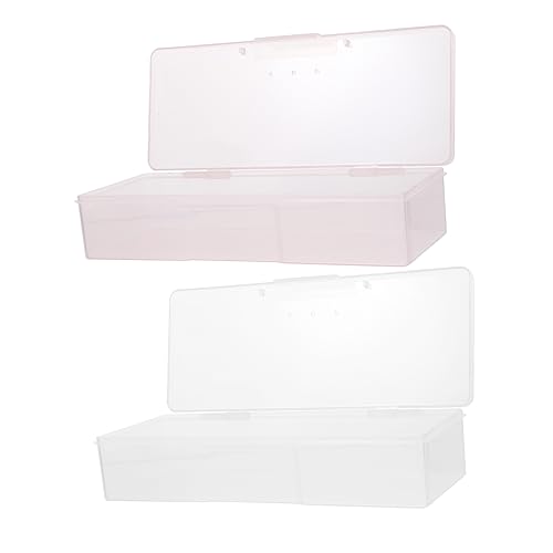 TOGEVAL 4 Stück Nagel Pinsel Aufbewahrungsbox Maniküre Werkzeug Organizer Tragbare Nagelkunst Zubehörbox für Nagelwerkzeuge und Pinseln für Zuhause und Unterwegs von TOGEVAL