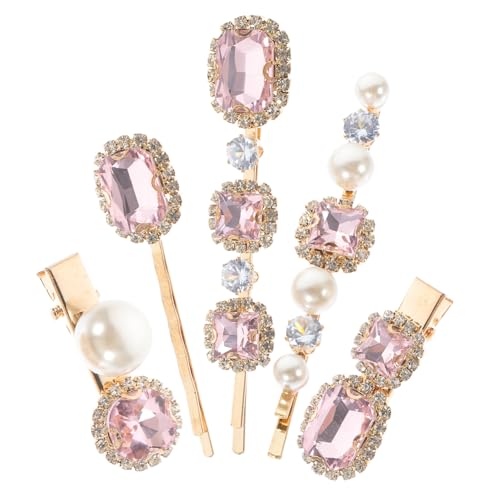 TOGEVAL 5 Stück Teiliges Haarschmuck Damen mit Funkelnden Strasssteinen Metallische Haarspangen für Dünnes Haar Modische Haarclips zur Dekoration und Styling Vielseitig für Alltag und von TOGEVAL