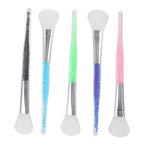 TOGEVAL 5 Stück Teiliges Silikon gesichtsmaske pinselset Weich Hitzebeständig Wiederverwendbar mit Leichtem Kunststoffgriff Praktischer Pinselapplikator für Hygienische Gesichtspflege von TOGEVAL