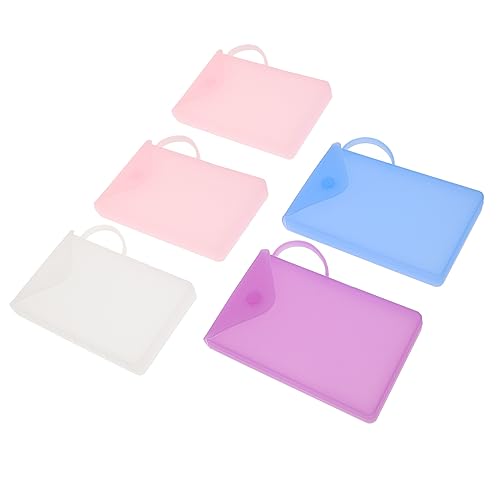 TOGEVAL 5 Stücke Tragbare Silikontaschen für Masken und Schreibwaren Organizer für Studenten Hochreißfest Leichtes Design für Büro und Reisen von TOGEVAL