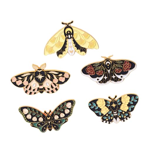 TOGEVAL 5 Stücke Retro Schmetterling Emaille Anstecknadel Frauen Abzeichen Schmuck Pin Brosche Für Outfit von TOGEVAL