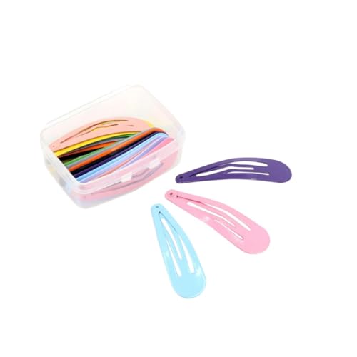 TOGEVAL 50 Stück Teiliges Bunte Haarspangen für Mädchen Farben Metall Snap Haarklammern Vielseitig Einsetzbar für Bunte Haarklammern für Alltag Feste und Schule Zufällige Zufällige Farbe von TOGEVAL