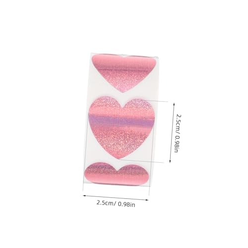 TOGEVAL 500 Stück Selbstklebende Wasserfeste Herzförmige Sonnenstudio Tattoos für Körper und Geschenkdekoration Hautfreundlich Einfach Anzubringen für Erwachsene von TOGEVAL