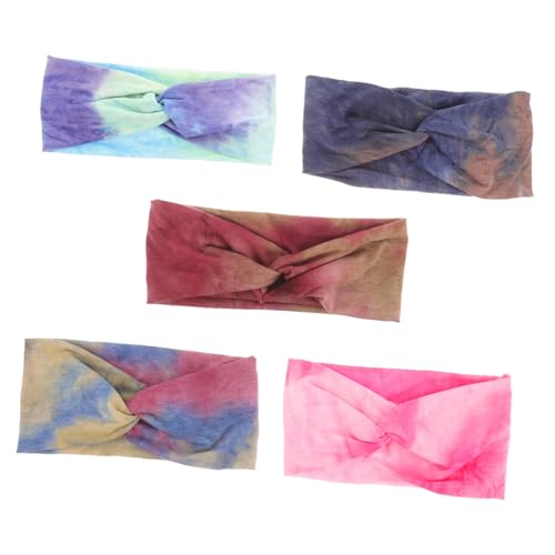 TOGEVAL 5stücke Atmungsaktives Stirnband Für Sport Dehnbares Knoten Stirnband Criss Cross Haarbänder Stirnbänder Für Frauen Schnell Trocknendes von TOGEVAL