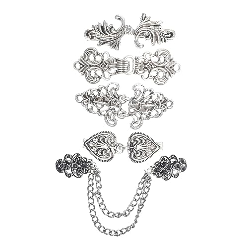 TOGEVAL 5Stücke Teiliges Vintage Cardigan Clip Kragenclip für Frauen Pulloverclips für Verschiedene Anlässe für Kleider Schals Strickjacken Robust Langlebig von TOGEVAL
