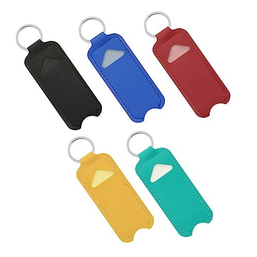 TOGEVAL 5stücke Schlüsselanhänger Lippenstift Handliche Pu Tasche Für Lippenpflege Dekorativ Und Leicht Für Unterwegs Lippenbalsam Und Lippenstift von TOGEVAL