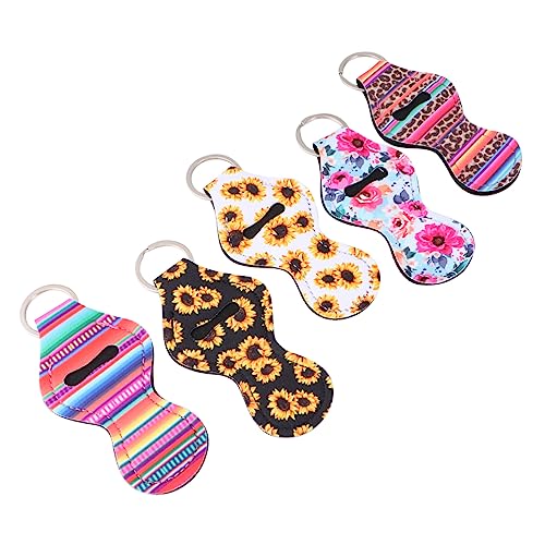 TOGEVAL 5st Schlüsselanhänger Aus Neopren Lipgloss-schlüsselanhänger Lippenstifthalter Medaillon-schlüsselanhänger Bulk-Lipgloss Schlüsselanhänger Mit Balsambeutel Halter Für Lippenbalsam von TOGEVAL