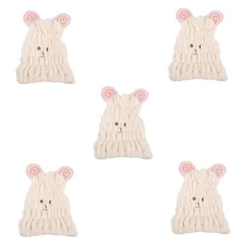 TOGEVAL 5stücke Tiermotivierte Haartrockenkappe Schnelltrocknendes Handtuch Für Haar Super Saugfähige Badekappe Für Zuhause Und Für Pflege Und Styling von TOGEVAL